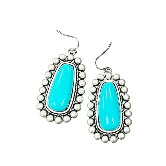 Women's Isac 2" Long Turquoise Earrings 720467