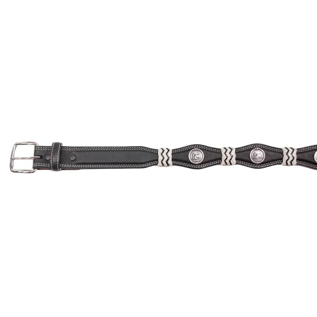 Boy's Cowboy Chrome Black Rawhide Remuda Belt 881