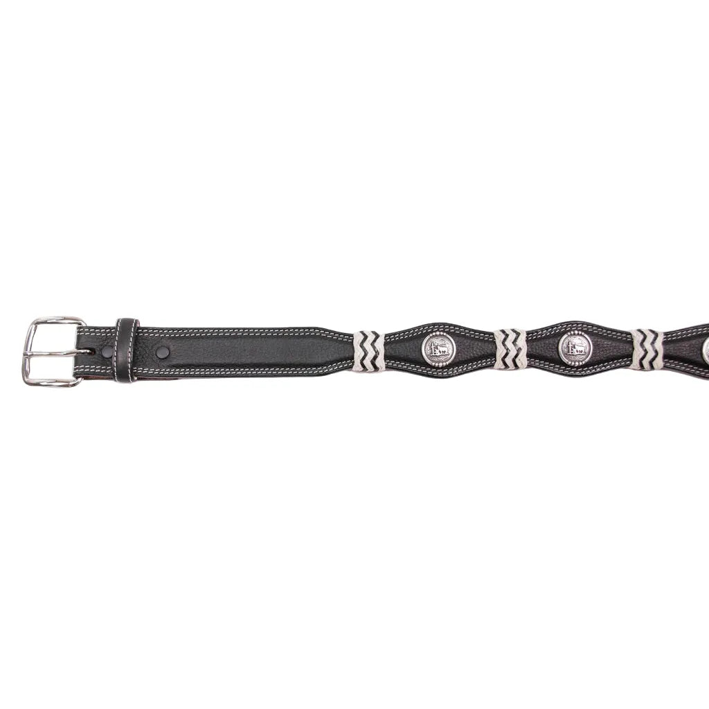 Boy's Cowboy Chrome Black Rawhide Remuda Belt 881