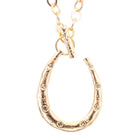 Women's West & Co 34" Gold Chain Necklace with Large Horseshoe Pendant N1513HRSG
