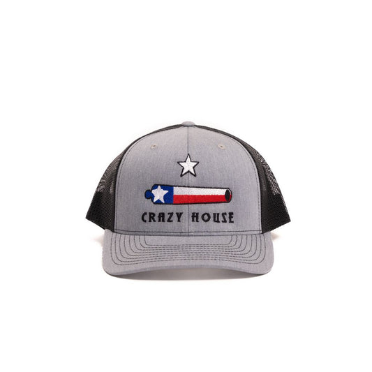 Crazy House Unisex Grey and Black Mesh Cap with Cannon Stitching - Crazy House Western Wear