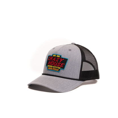 Crazy House Unisex Grey and Black Snapback with Outfitter Patch - Crazy House Western Wear