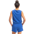 Women's Cobalt Blue Sleeveless Crew Neck Top DZ26C709-COB-WB
