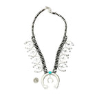 Women's Isac Squash Blossom Turquoise Necklace 