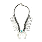 Women's Isac Squash Blossom Turquoise Necklace 