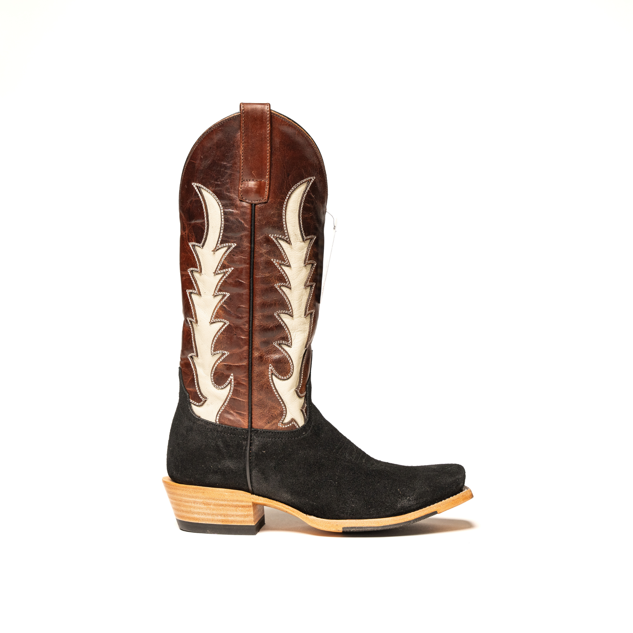 Women's Macie Bean Black Suede Vaquero Boot with 13" M9523 - Crazy House Western Wear