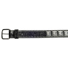 Boy's Cowboy Chrome Belt With Square Silver Conchos and Nailheads 941