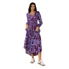 Women's Vacasun Maroon and Blue Maxi Dress