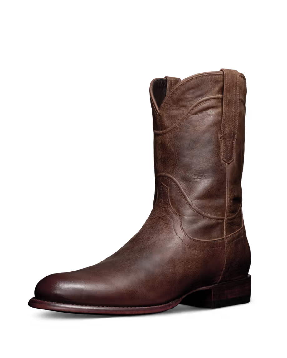 Tecovas Men's Cafe Goat The Earl Round Toe Boots M10002CAF
