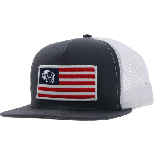Men's Hooey "AMCC" Grey And White Cap With Patch 9711TGYWH