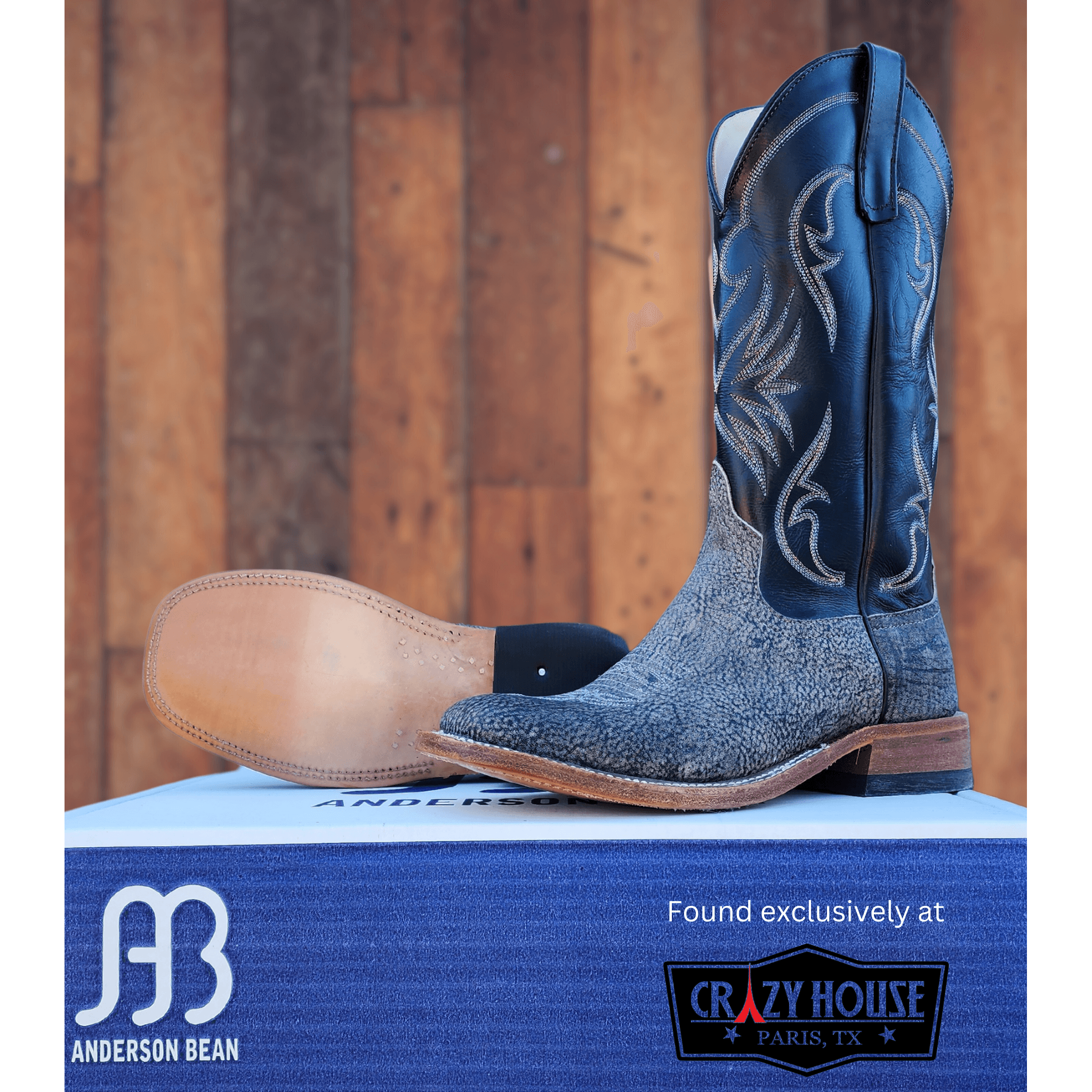 Anderson Bean Granite Safari Giraffe with 13" Black Glove Top - Crazy House Western Wear