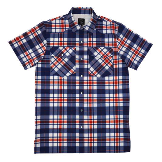 Men's SanJac Short Sleeve Plaid Snap Up Shirt COAHUILA-S/S-PLAID - Crazy House Western Wear