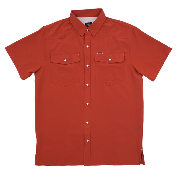 Men's SanJac Short Sleeve Rust Snap Shirt COAHUILA-S/S-RST - Crazy House Western Wear