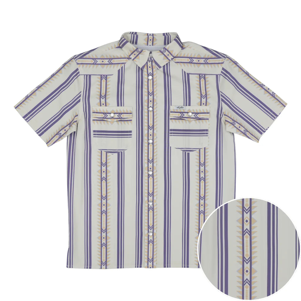 Boy's SanJac Short Sleeve The Alpine Performance Pearl Snap Shirt YTH-SS-ALPN