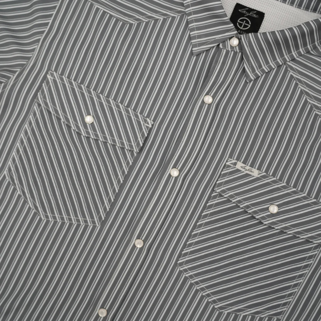 SanJac Boy's Long Sleeve Performance Pearl Snap Shirt YTH-LS-GSTP