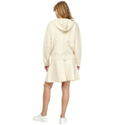Women's Cream Hooded Long Sleeve Sweater Top