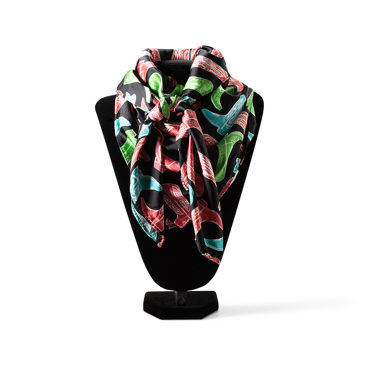 Ariat Multi Colored Cowboy Boot Pattern Wild Rag A0900397