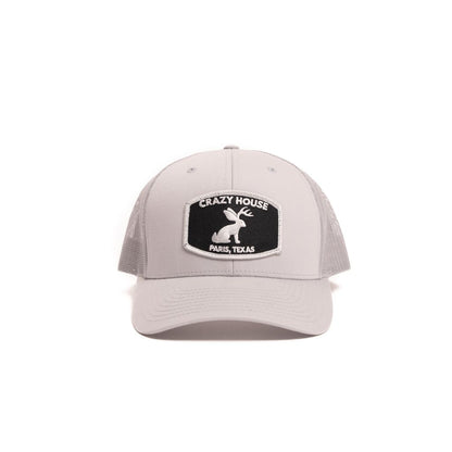 Crazy House Unisex Grey Cap with Jackelope Patch - Crazy House Western Wear
