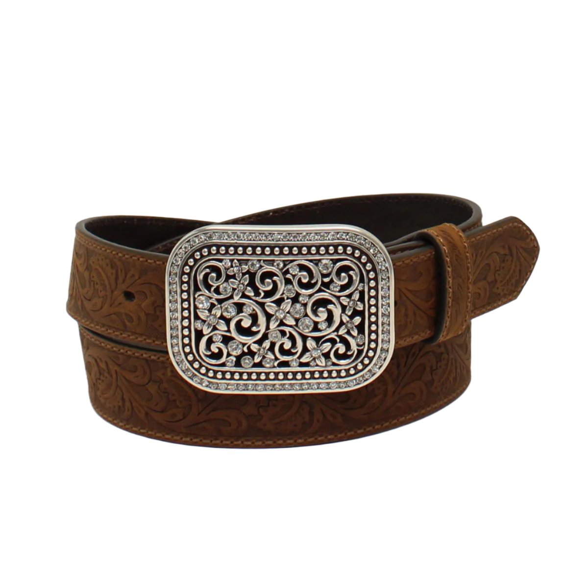 Ariat Floral Embossed Belt - Crazy House Western Wear