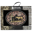 Montana Silversmiths Tri-tone Christian Cowboy Attitude Buckle A1005
