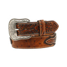 Men's Ariat Ostrich Print Belt A1024402 - Crazy House Western Wear