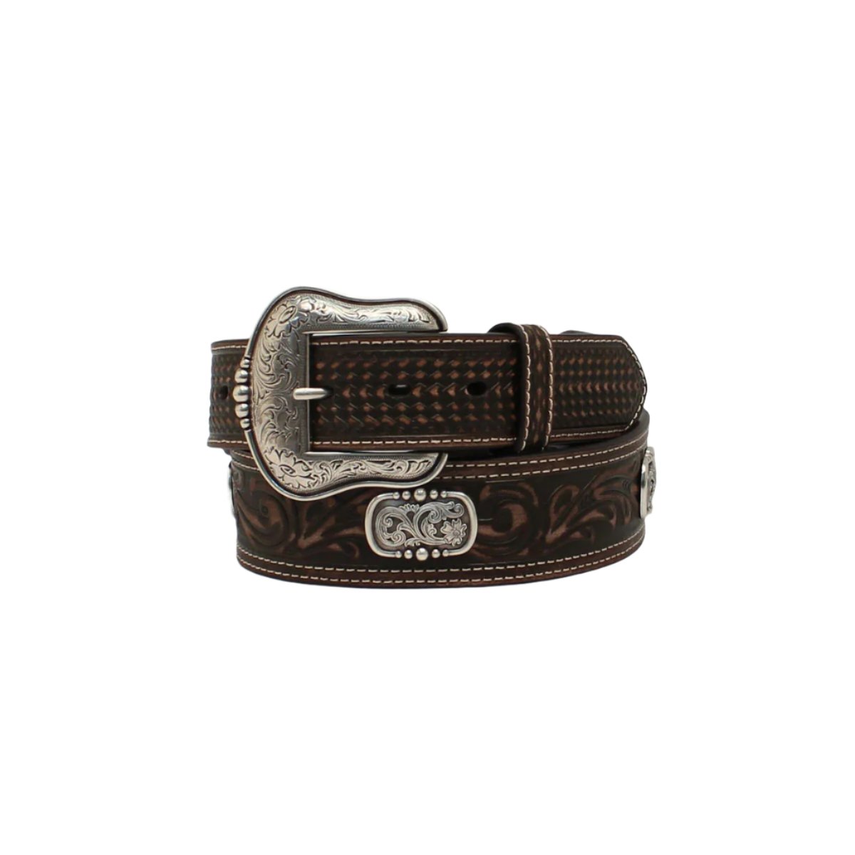 Ariat Double Stitch Concho Belt - Crazy House Western Wear