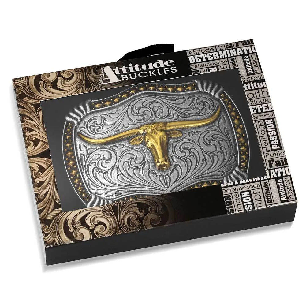 Men's Montana Silversmiths Longhorn Legacy Buckle A1072P – Crazy