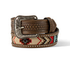 Boy's Ariat Tan Genuine Leather Southwestern Pattern Belt A1307108