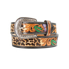 Ariat Girl's Cheetah and Floral Print Leather Belt A1309497