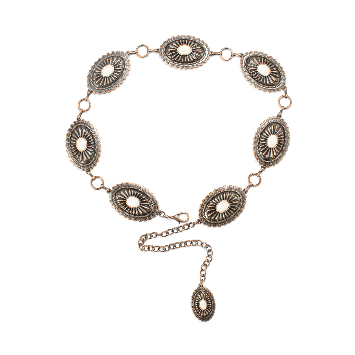 Women's Ariat Copper and White Concho Belt A15158216