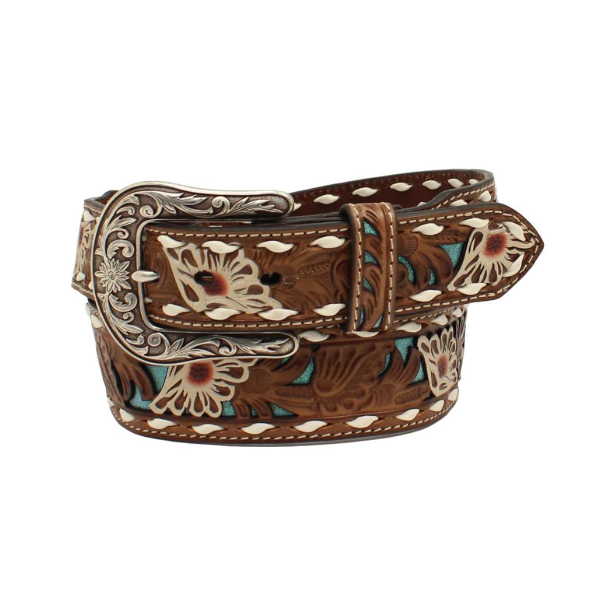 Women's Ariat Floral Pierced Belt A1533102 - Crazy House Western Wear