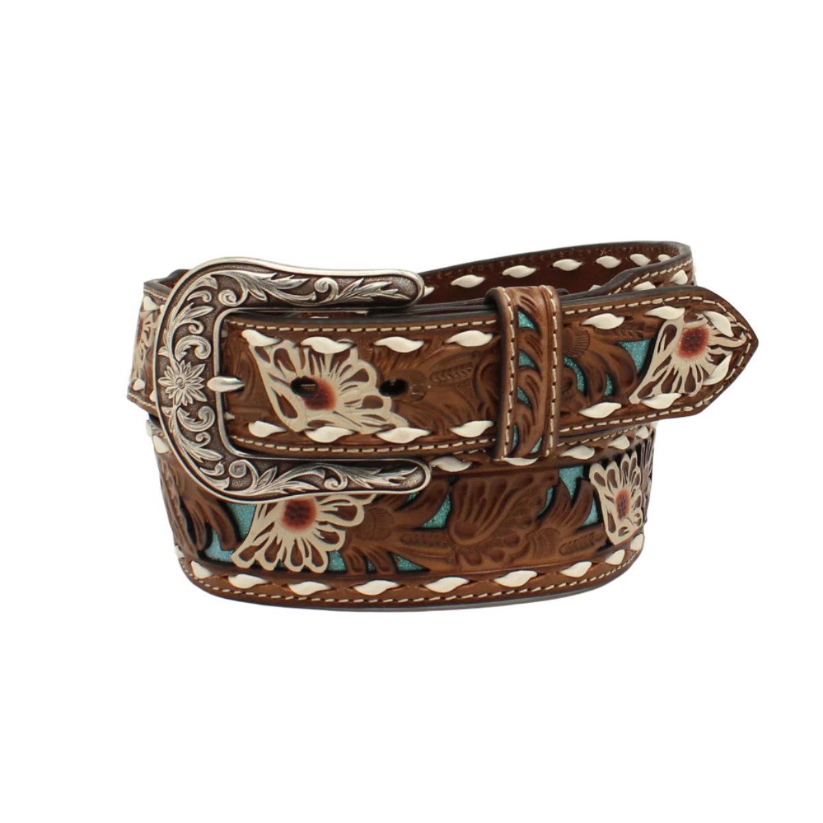 Ariat Floral Pierced Belt - Crazy House Western Wear