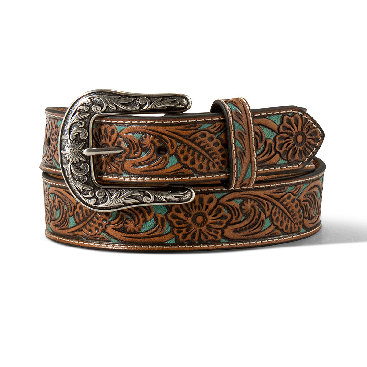 Ariat Floral Embossed Belt - Crazy House Western Wear