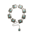 Women's Ariat Silver and Turquoise Square Concho Belt A1567433