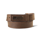 Men's Ariat Brown Leather Covered Buckle Work Belt A1700902