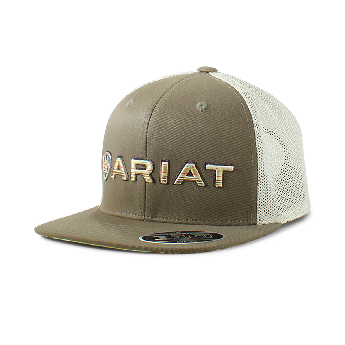 Men's Ariat Dark Green And Tan Mesh Snapback with Ariat Logo A300071019