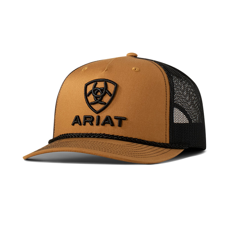 Men's Ariat Tan Cap with Embroidered 3D Ariat Logo A300090008