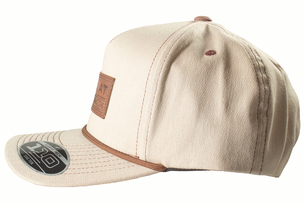 Men's Ariat Khaki Snapback Closure Cap with Patch A3000903146