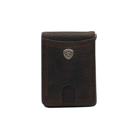 Men's Ariat Rowdy Brown Ariat Shield Concho Bifold Money Clip A35117282 - Crazy House Western Wear