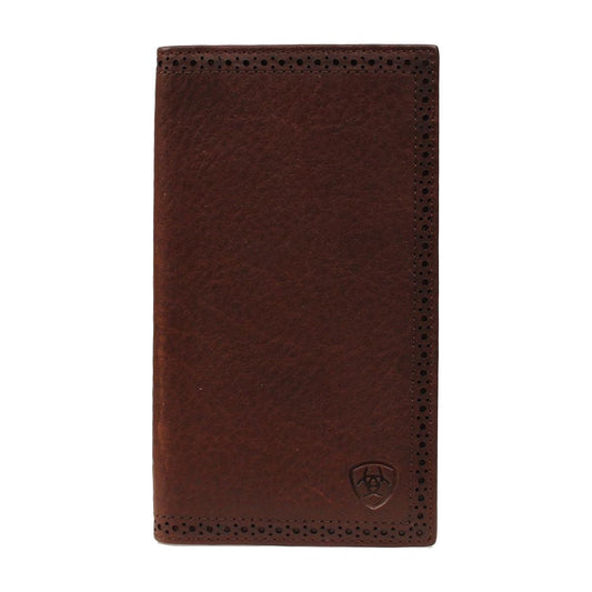 Men's Ariat Dark Copper Leather Rodeo Wallet A35126283 - Crazy House Western Wear