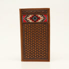 Men's Ariat Tan Rodeo Style Top Grain Leather Wallet A3543408 - Crazy House Western Wear