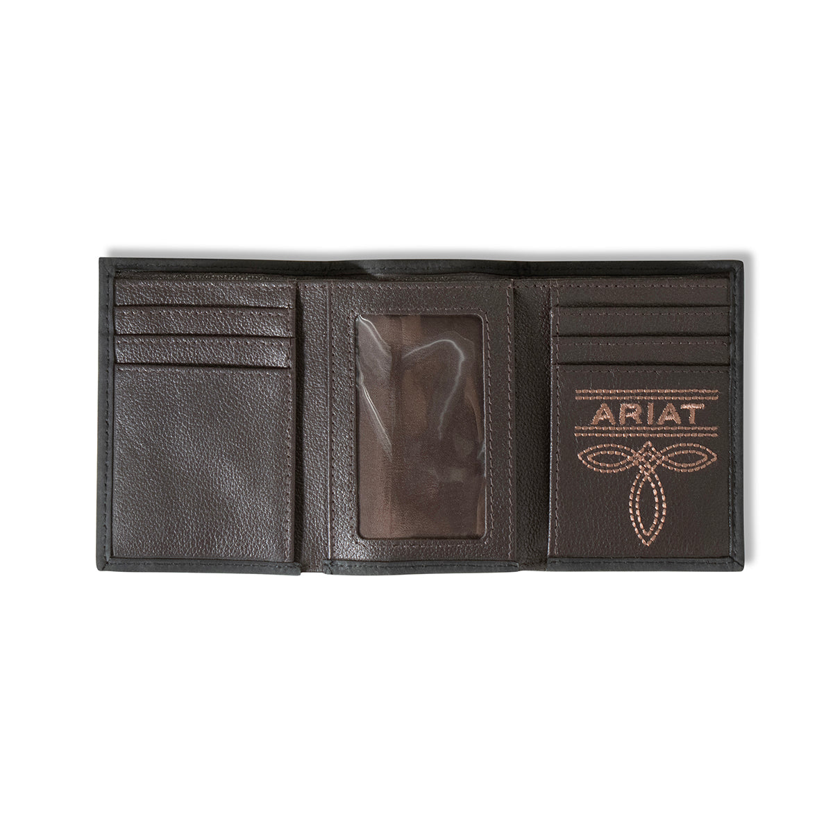 Men's Ariat Black Trifold Style Wallet with Ariat Logo A3545901 - Crazy House Western Wear