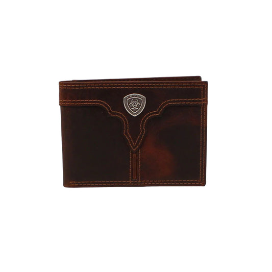 Men's Ariat Brown Bifold Wallet A3550202 - Crazy House Western Wear