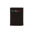 Men's Ariat Rowdy Brown Trifold Ariat Logo Wallet A35508282 - Crazy House Western Wear