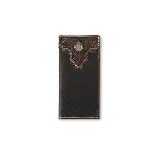 Boy's Ariat Brown Rodeo Style Genuine Leather Wallet A3551502 - Crazy House Western Wear