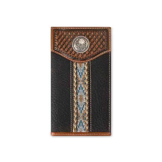 Men's Ariat Rowdy Brown Rodeo Style Wallet A35540282 - Crazy House Western Wear