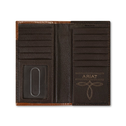 Men's Ariat Rowdy Brown Rodeo Style Wallet A35540282 - Crazy House Western Wear