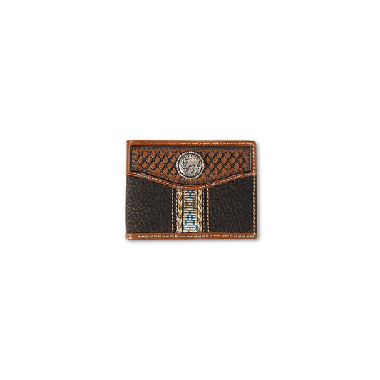 Men's Ariat Rowdy Brown Bifold Style Wallet A35542282 - Crazy House Western Wear