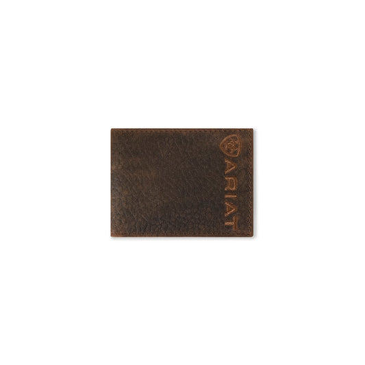 Men's Ariat Brown Bull Hide Leather Wallet A3554502 - Crazy House Western Wear