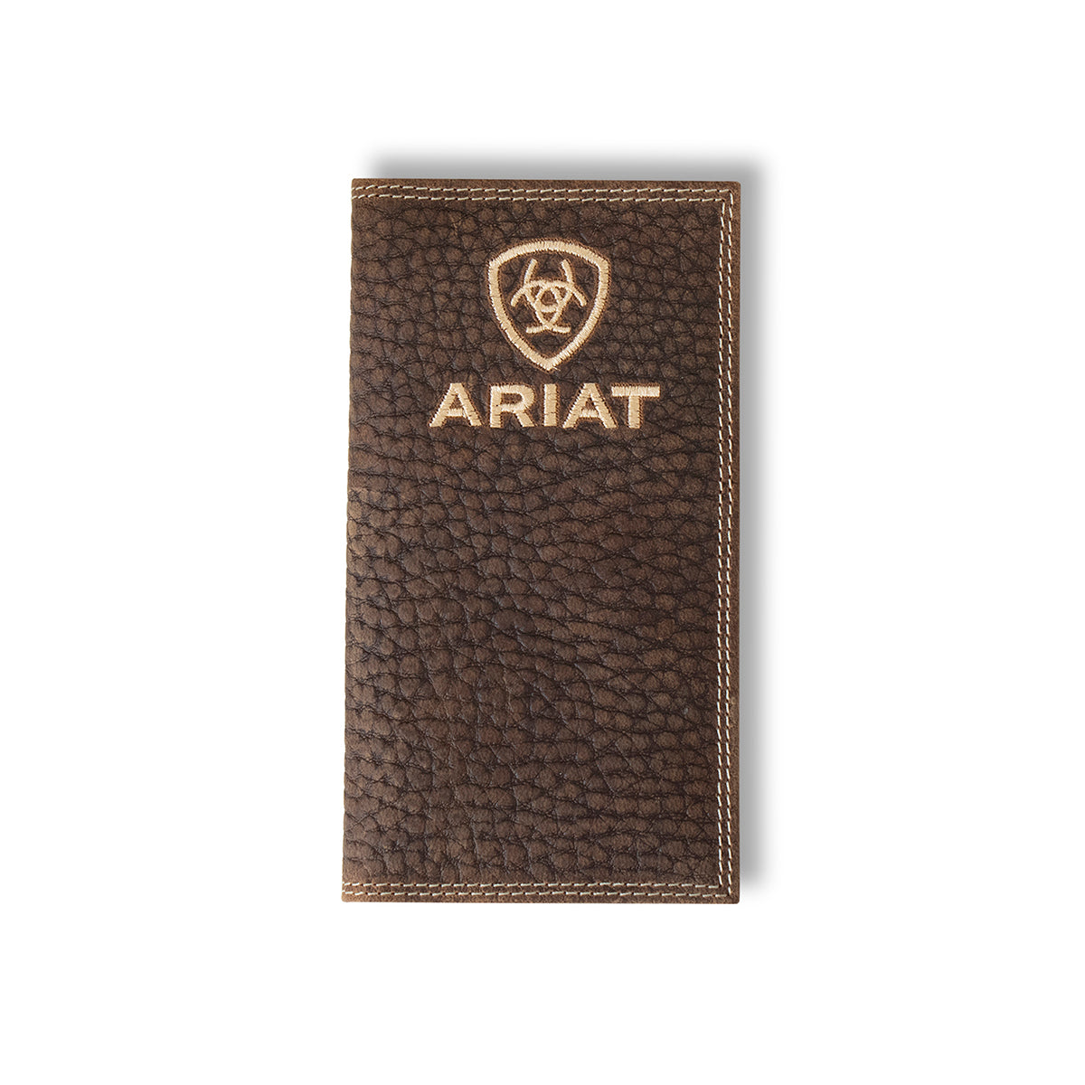 Ariat Men's Rodeo Bull Hide Brown Leather Wallet A3555902